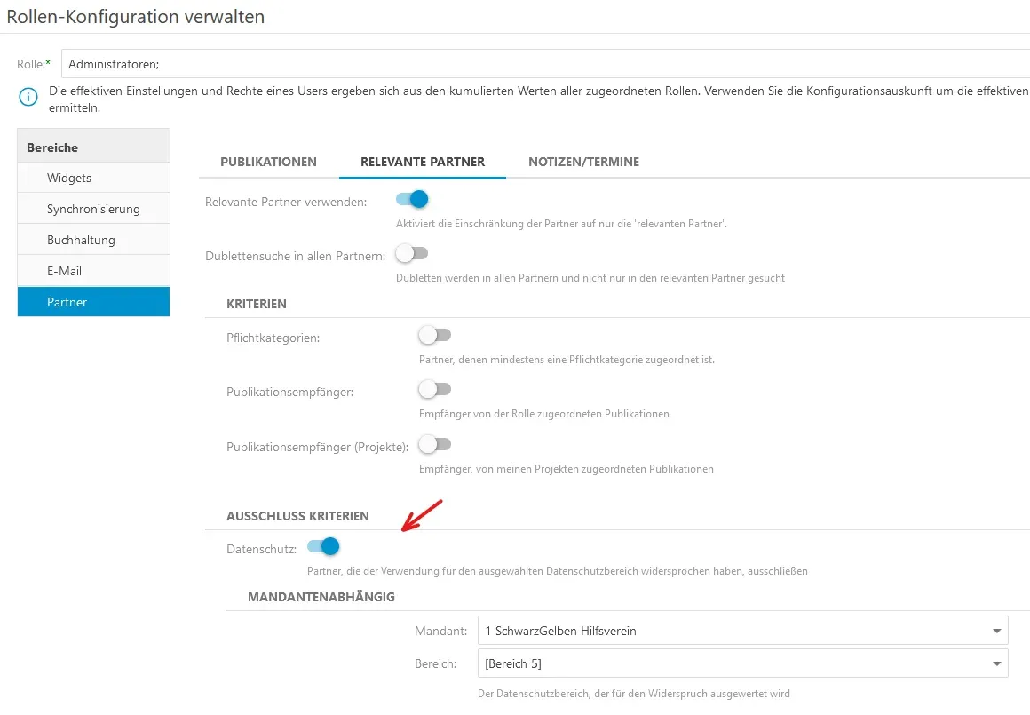 Optigem Screenshot Datenschutz