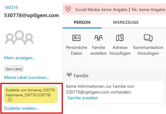 Screenshot der Briefanrede